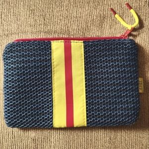 Ipsy Neon Striped Make Up Bag